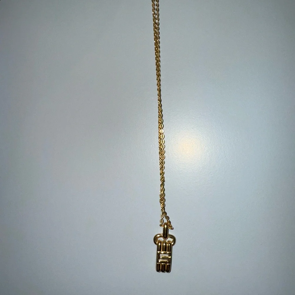 Vintage 90s Gold Givenchy G Pendant Necklace